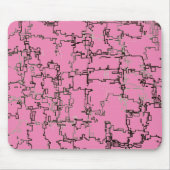 ピンクカッコいいに白黒のパターン マウスパッド (正面)