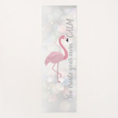 ピンクカッコいいのフラミンゴ – 自分で落ち着きを作り出す ヨガマット (正面)