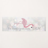 ピンクカッコいいのフラミンゴ – 自分で落ち着きを作り出す ヨガマット (正面(横))