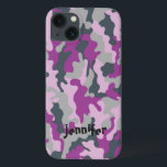 ピンクカッコいいガーリー迷彩柄迷彩名パーソナライズされた iPhone 13ケース<br><div class="desc">迷彩柄パターンデザインの色の組み合わせピンク、紫と明るいオリーブグリーンと暗いオリーブグリーンの微妙な灰色がかったトーンであなたの名前の場所で。受信者の名前でパーソナライズするかカスタマイズもし、さらに好きな文字のフォント、サイズ、色を変更し、文字を移動する。または持ちもしたい文字を削除する。</div>