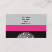 ピンクカッコいいブラックとグレーの球体デザイン 名刺 (裏面)