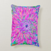 ピンクカッコいいブルーとパープルダアートリア開花 アクセントクッション (裏面(縦))