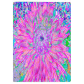 ピンクカッコいいブルーとパープルダアートリア開花 クリップボード (裏面)