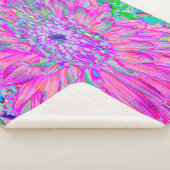 ピンクカッコいいブルーとパープルダアートリア開花 シェルパブランケット (3/4)