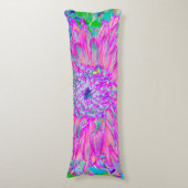 ピンクカッコいいブルーとパープルダアートリア開花 ボディピロー (正面縦)