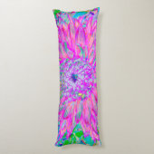 ピンクカッコいいブルーとパープルダアートリア開花 ボディピロー (裏面 (縦))