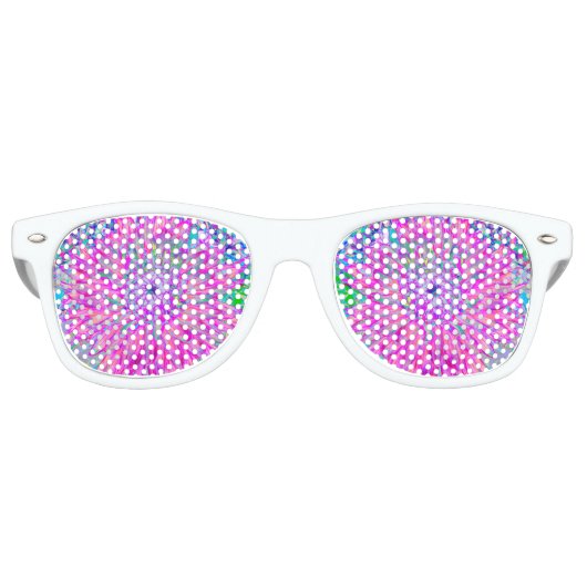 ピンクカッコいいブルーとパープルダアートリア開花 レトロサングラス (正面)