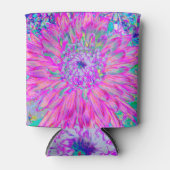 ピンクカッコいいブルーとパープルダアートリア開花 缶クーラー (正面)