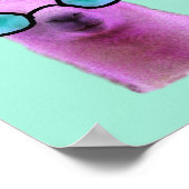 ピンクカッコいいラマのポスター ポスター (角)