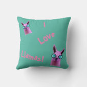 ピンクカッコいいラマ！クッション装飾用クッション クッション (裏面)