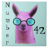 ピンクカッコいいラマ！タイル番号 タイル (正面)