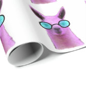 ピンクカッコいいラマ! ラッピングペーパー (ロールコーナー)