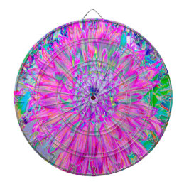 ピンクカッコいい、ブルー、パープルサボテンのダリア爆発 ダーツボード