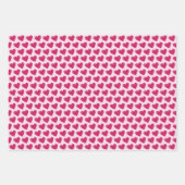 ピンクカップケーキとハート ラッピングペーパーシート (正面3)