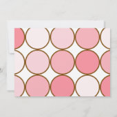 ピンクカップケーキアンドドット誕生日 招待状 (裏面)