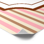 ピンクカップケーキアートプリント ポスター (角)