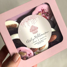 ピンクカップケーキグリッタードリップスペストリーシェフベーカリー金ゴールド