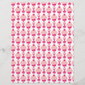 ピンクカップケーキスクラップブック紙 (正面)