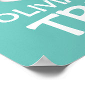 ピンクカップケーキタワースイートトリートメントサイン ポスター (角)