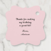 ピンクカップケーキハッピーバースデーありがとう フェイバータグ (裏面)