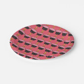 ピンクカップケーキバースデーパーティー紙プレート ペーパープレート (アングル)