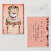 ピンクカップケーキベーカリービジネスプロファイルカード 名刺 (正面/裏面)