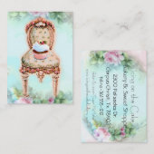 ピンクカップケーキベーカリービジネスプロファイルカード 名刺 (正面/裏面)