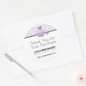 ピンクカップケーキベーカリー ラウンドシール (封筒)