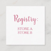 ピンクカップケーキボウフラッ結婚クズブライダルシャワー エンクロージャーカード (裏面)