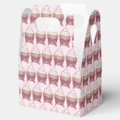 ピンクカップケーキボウフラッ結婚クズブライダルシャワー フェイバーボックス (オープン)