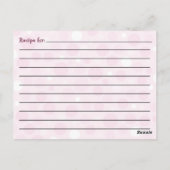 ピンクカップケーキレシピはがき ポストカード (裏面)