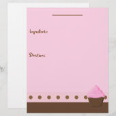 ピンクカップケーキレシピページ (正面/裏面)