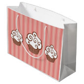 ピンクカップケーキ抱き枕 ラージペーパーバッグ (裏面アングル)