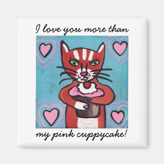 ピンクカップケーキ磁石 マグネット (正面)