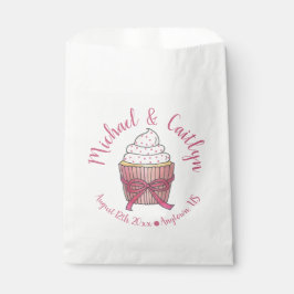 ピンクカップケーキ結婚ブライダルシャワー婚約 フェイバーバッグ