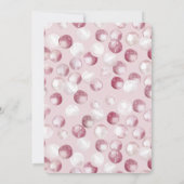 ピンクカップケーキ誕生日 招待状 (裏面)