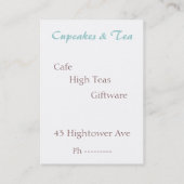 ピンクカップケーキ&バラ名刺 名刺 (裏面)