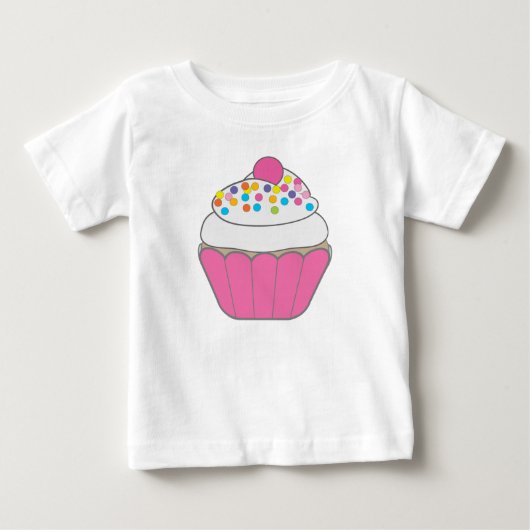 ピンクカップケーキ ベビーTシャツ (正面)