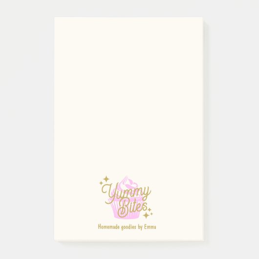 ピンクカップケーキ ポストイット (正面)