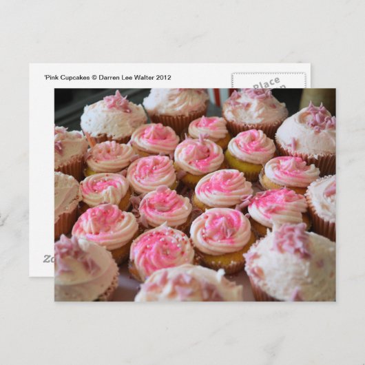 ピンクカップケーキ ポストカード (正面/裏面)