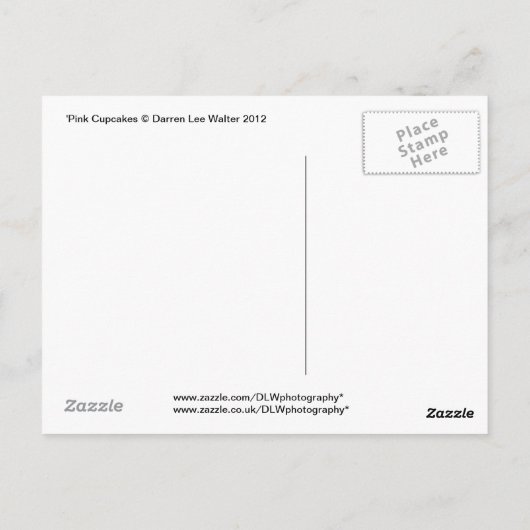ピンクカップケーキ ポストカード (裏面)
