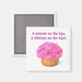 ピンクカップケーキ マグネット (正面/裏面)