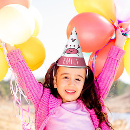 ピンクカニシーアニマルガールネーム誕生日 パーティーハット