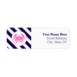 ピンクカニ航海の誕生日住所 シール