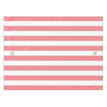 ピンクカバナストライプ&グパーソナライズされたリーンモノグラム