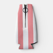 ピンクカバナストライプ&グパーソナライズされたリーンモノグラム ボトルクーラー (裏面)