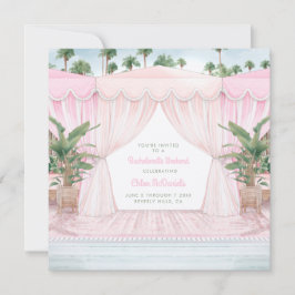 ピンクカバナバチェロレッテ週末+旅程 招待状