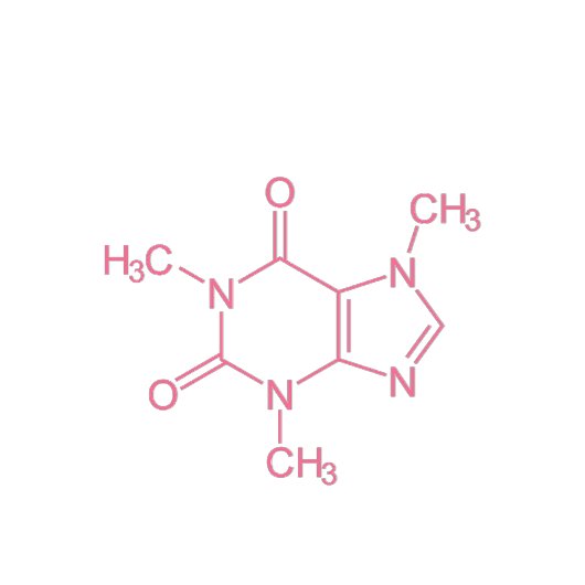 ピンクカフェイン分子 ツートーンマグカップ