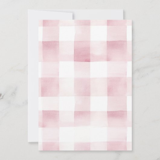 ピンクカフェパリエッフェルタワーブライダルシャワー 招待状 (裏面)