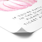 ピンクカボチャおむつラッフルベビーシャワーゲーム ポスター (角)